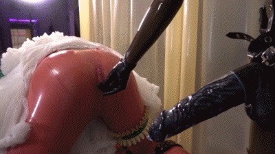 Rubber Doll Fucked In The Booty And Then Milked