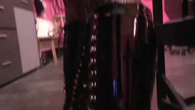 Patent Leather Boots And Thigh Worship